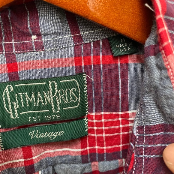 Gitman Bros Vintage Plaid Short Sleeve Shirt - Picture 3 of 3